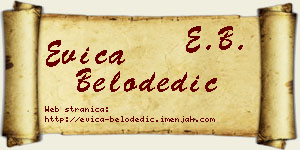Evica Belodedić vizit kartica